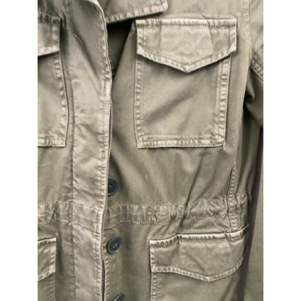 Madewell Utility Coat Womans Small Jacket Olive Green Military Field Small Patch - Picture 13 of 13